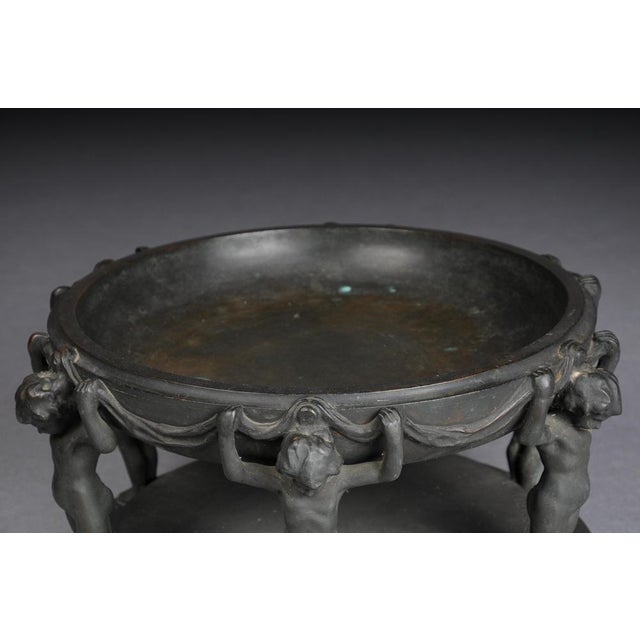 Large Antique Bronze Centerpiece Bowl by Anton Grath, 1920 For Sale - Image 9 of 18