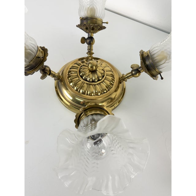 Adjustable Ceiling Lights in Brass and Murano Glass, 1960s, Set of 2 For Sale - Image 10 of 18