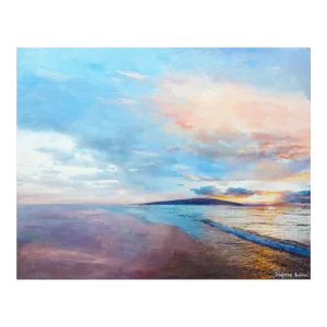Impressionist Acrylic on Canvas Painting, "Ode to the Sky"