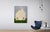 El Guapo by Justin Wheatley | Acrylic on Canvas White Barn With Green Field For Sale - Image 9 of 11