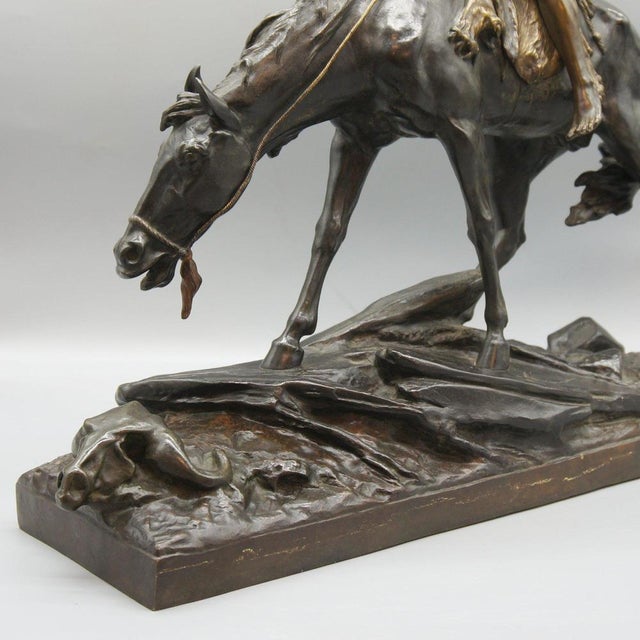 Native American on Horseback from Édouard Drouot, 1920s For Sale - Image 11 of 15