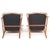 The product is a set of six walnut Biedermeier style chairs with suede upholstery. Each chair is upholstered in suede,...