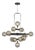 Visual Comfort Modern Viaggio Chandelier LED Smoke and Polished Nickel For Sale