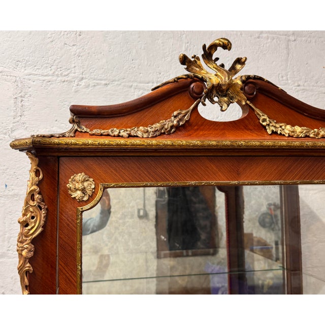 Brass Early 20th Century Louis XV Style Vitrine For Sale - Image 8 of 15