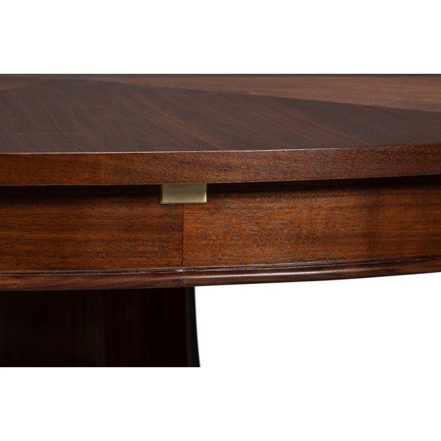 Art Deco Style Walnut Dining Table For Sale In Raleigh - Image 6 of 13
