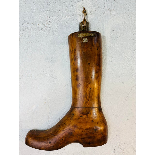 Industrial Antique Wooden Shoe Form For Sale - Image 3 of 6
