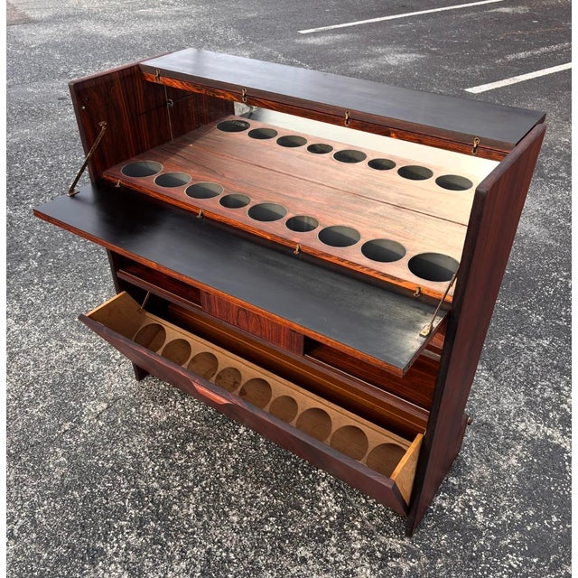 Fully-Refinished Johannes Andersen Danish Rosewood Dry Bar For Sale - Image 12 of 15