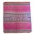 Vintage Pink Hand Woven Aguayo Wool Textile Peruvian 46" by 40" For Sale