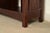 Brown Stickley Harvey Ellis Collection Mission Arts & Crafts Inlaid Cherry Wood Slatted Triple Bookcase For Sale - Image 8 of 12