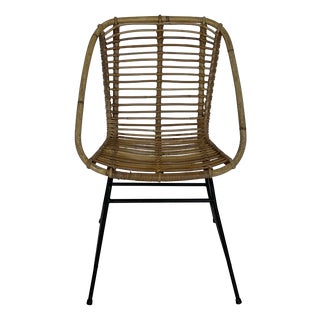 Vintage Wicker Rattan Chair, 1960s For Sale