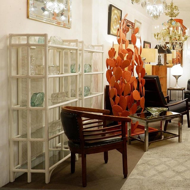 Lacquered Canework Shelves in Bamboo and Glass, 1980s, Italy, Set of 2 For Sale - Image 13 of 13