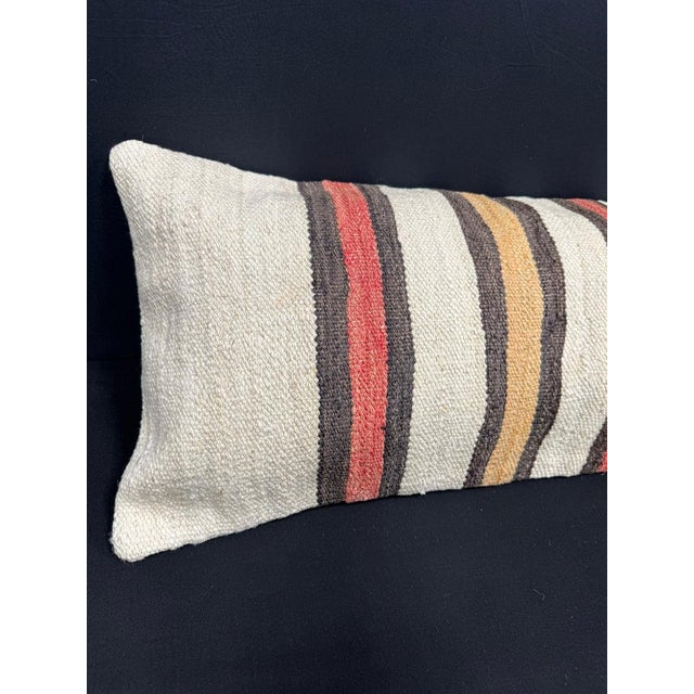 Turkish Hemp Pillow Cushion Natural Beige Brown Cushion Cover 14"x45" #18002 Enhance your home decor with our Kilim Pillow...