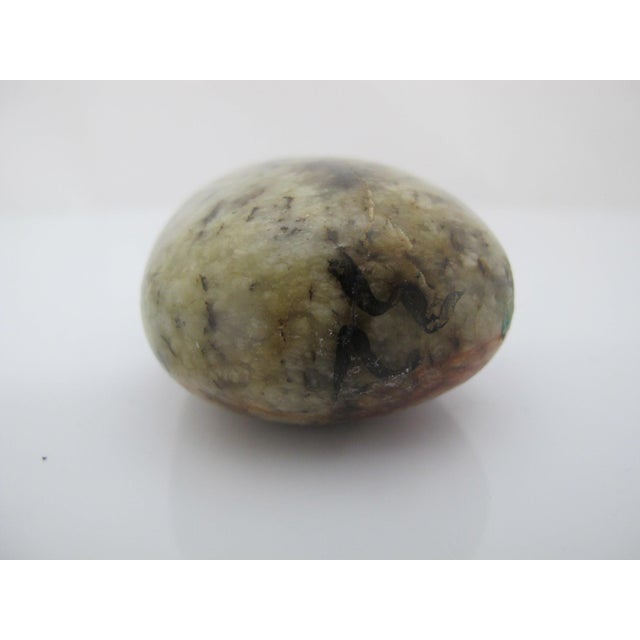 Gemstone Chinese Pebble Form Russet Jasper Snuff Bottle on Carved Wood Stand For Sale - Image 7 of 8
