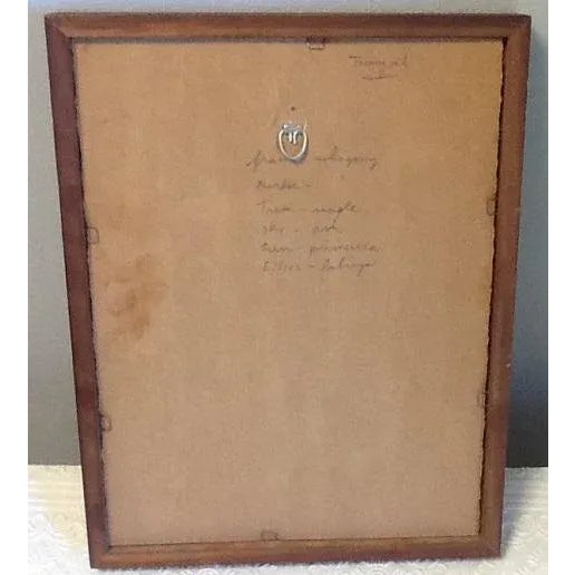 Vintage Handcrafted Inlaid Multi-Wood Lilies Artwork For Sale - Image 4 of 4