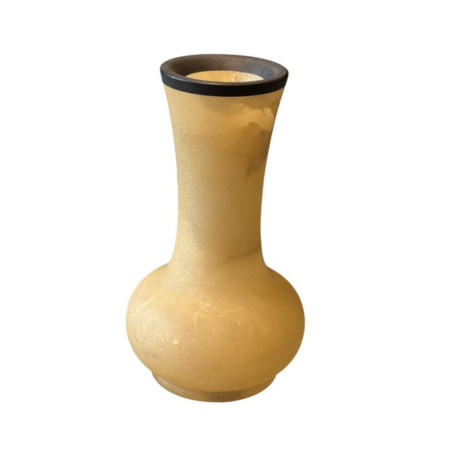 Mid Century Italian Golden Alabaster Box and Vase Set For Sale - Image 9 of 18