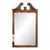 Antique Mahogany Georgian Revival Wall Mirror, Carved Plume Crest, 28x42 For Sale