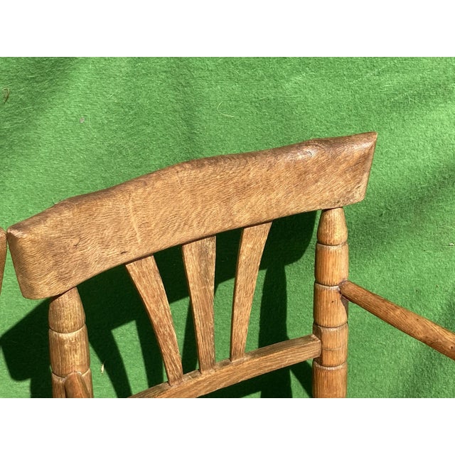 Set of German Bobbin Turned Side Chairs with Rush Seats For Sale - Image 11 of 12