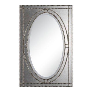 Uttermost Earnestine Silver Oval Mirror For Sale