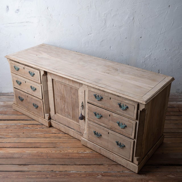 Greige Bleached Yew Wood Dresser For Sale - Image 8 of 18
