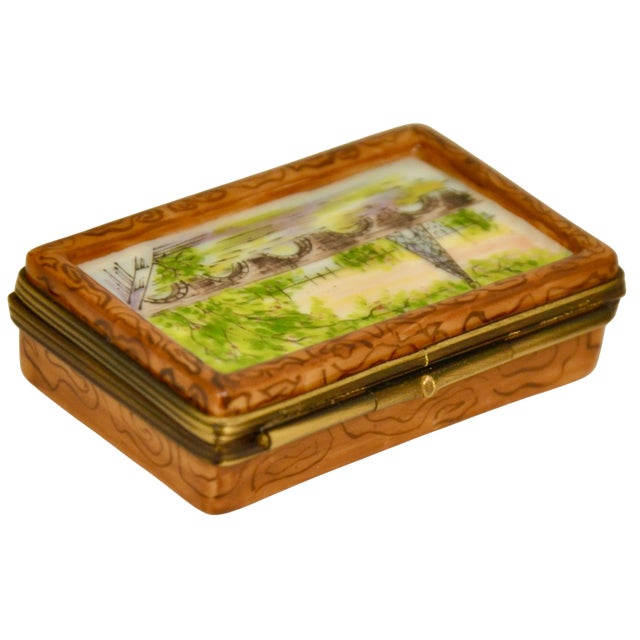 1980s Limoges Paris Scene Puzzle Accent Box For Sale - Image 5 of 6