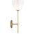 Brisa 20" Torch Sconce in Hand-Rubbed Antique Brass with White Strie Glass Shade Designer: AERIN Finish: Hand-Rubbed...
