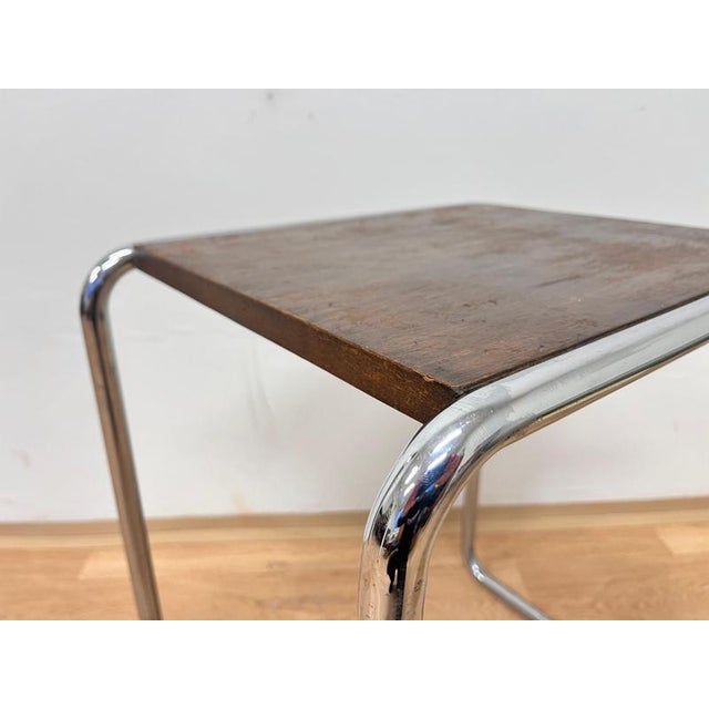 1930s Vintage Bauhaus Chrome Side Table by Marcel Breue, 1930s For Sale - Image 5 of 9