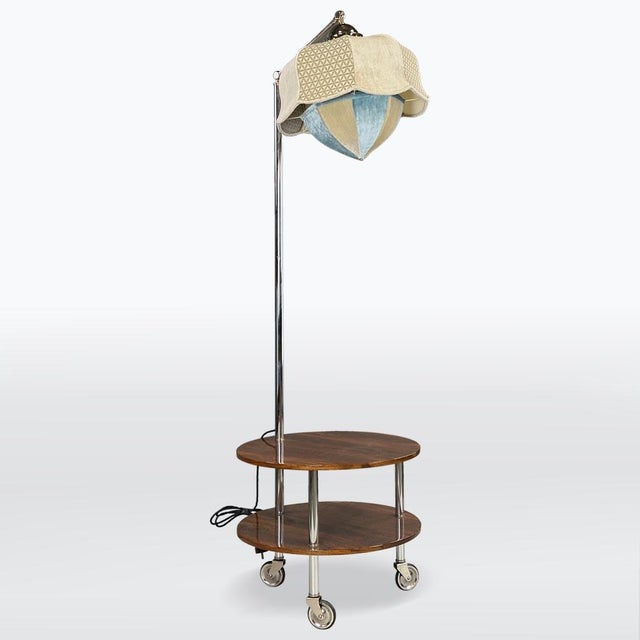 Bauhaus Chrome and Walnut Floor Lamp, 1930s For Sale - Image 10 of 10