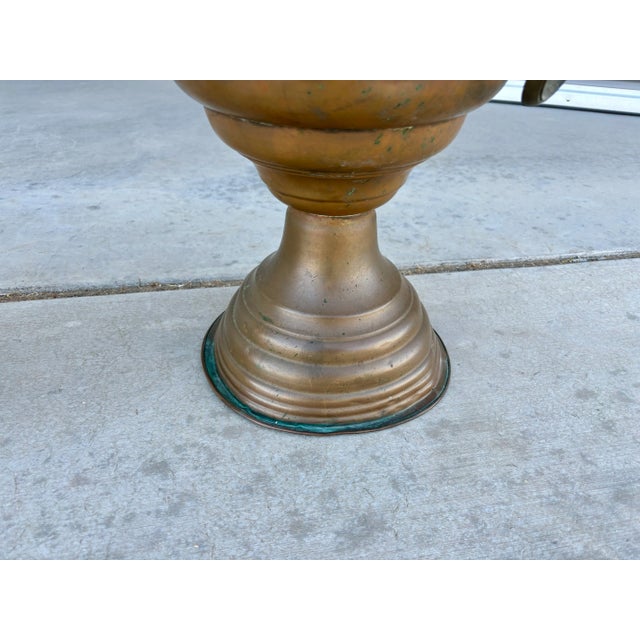 Pair of Vintage Brass Vases For Sale - Image 10 of 10