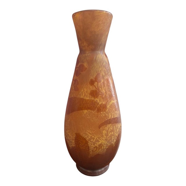 Brown Antique Nancy Vase by Emile Gallé, 1890s For Sale - Image 8 of 8