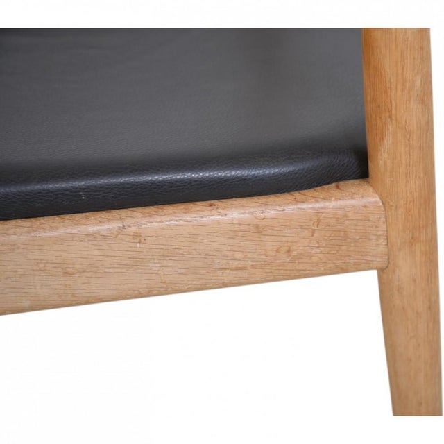 JH503 The Chair in Oak and Black Leather by Hans Wegner, 1960s For Sale - Image 17 of 18