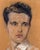 Vintage Portrait of a Young Man Pastel Drawing For Sale - Image 4 of 6
