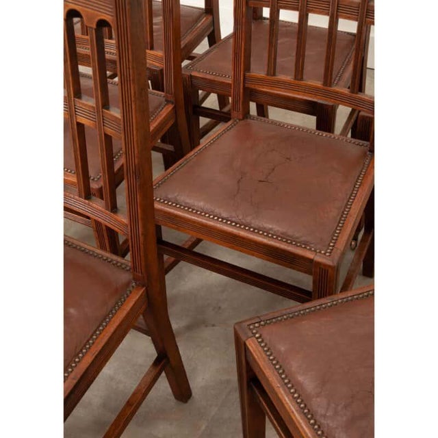 Set of 8 Arts & Crafts Dining Chairs For Sale - Image 11 of 12