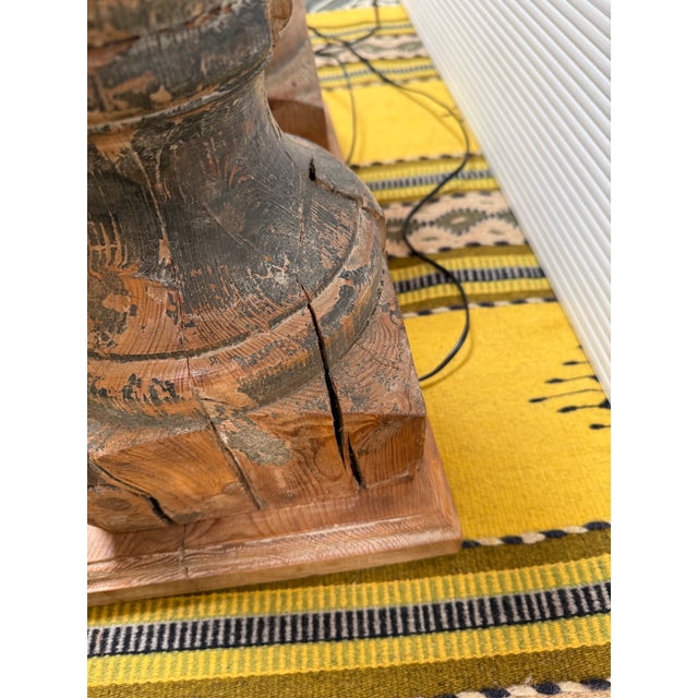 Refurbished Wooden Baluster Table Lamps, Pair For Sale In San Francisco - Image 6 of 13