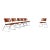 1970s Mid Century Chrome and Leather Dining Chairs by Chromecraft For Sale