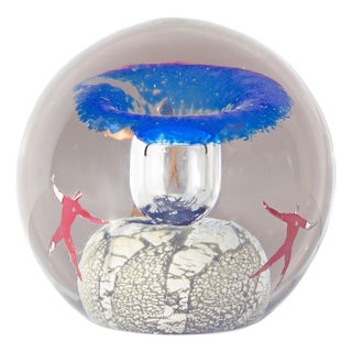 Kosta Boda Limited Edition Flying Man Paperweight by Bertil Vallien For Sale