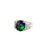 Platinum 2.57 Carat Australian Black Opal Diamond Platinum Ring, Size 9.5 For Sale - Image 8 of 9
