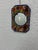 Red Mithila Folk Hand-Painted Art Wall Small Mirror For Sale - Image 8 of 12