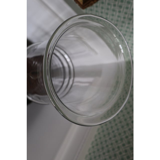 1970s Don Shepherd for Blenko No. 7727l “Bamboo” Crystal Glass Floor Vase For Sale - Image 9 of 16