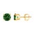 Contemporary 14K Yellow Gold 2.0 Cttw Lab Grown Green Diamond Classic Solitaire Stud Earrings For Sale - Image 3 of 5