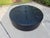 Poltrona Frau Cubo D120 Black Pelle Leather Round Ottoman on Casters For Sale - Image 10 of 12