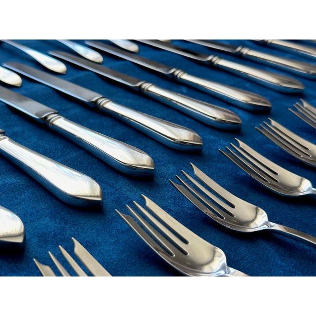 Silver 1910s Hollywood Regency Tiffany&Co. Faneuil Complete Set for 12 Sterling Silverware - 75 pcs For Sale - Image 8 of 11