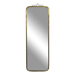 Vintage Brass Mirror by Munchner Zierspiegel, 1960s For Sale