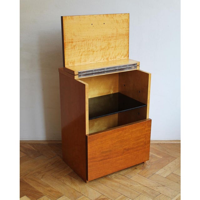Mid-Century Modern Minimalist Drinks Cabinet with Top and Front Opening, 1960s For Sale - Image 3 of 14