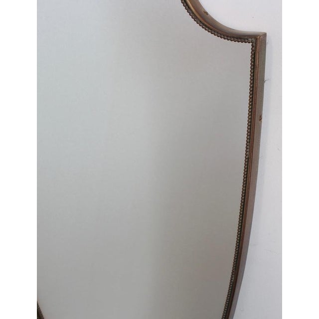Mid-Century Italian Wall Mirror with Brass Frame and Beading, 1960s For Sale - Image 10 of 16