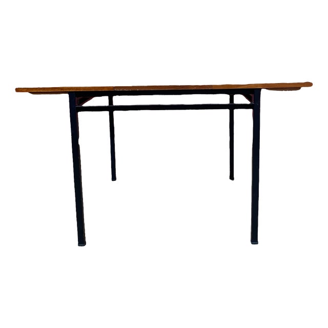 Extendable Dining Table by Marcel Gascoin for Alveole, 1960 For Sale