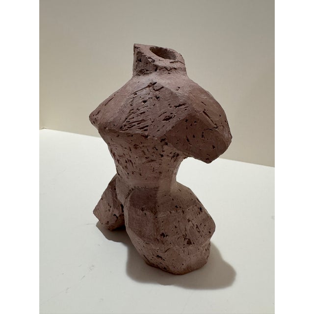 1960s Larry Mohr Signed Terra Cotta Nude Sculpture Abstract Figurative Form For Sale - Image 4 of 6