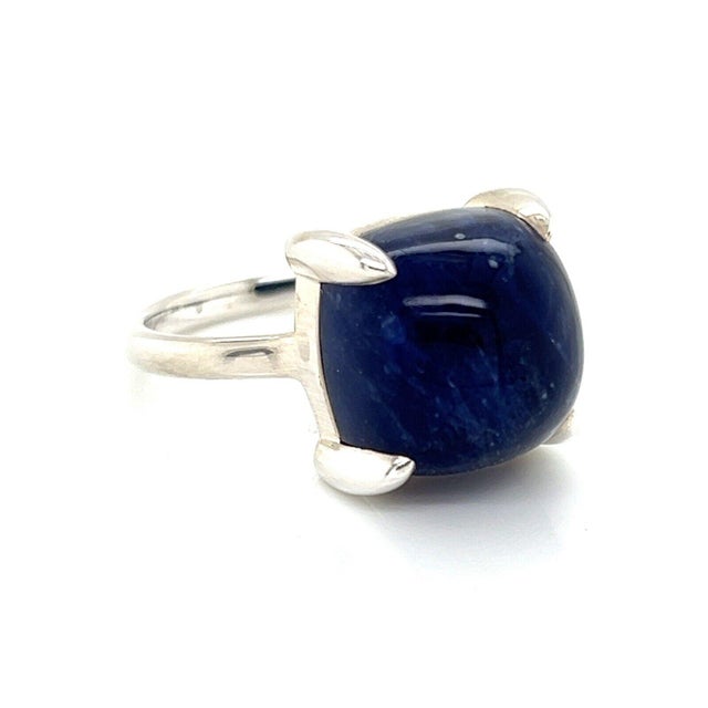 Tiffany and Co. Tiffany & Co. Paloma Picasso Sugar Stacks Sodalite Sterling Silver Ring For Sale - Image 4 of 9