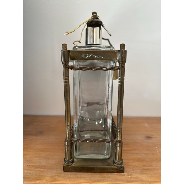 Great set! In nice condition. Has a wooden bottom. Brass has patina that is warm looking. If desired one could clean and...