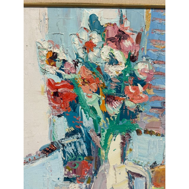 Alain Rousseau Floral Still Life Expressionist Oil Painting, Signed For Sale In San Francisco - Image 6 of 12
