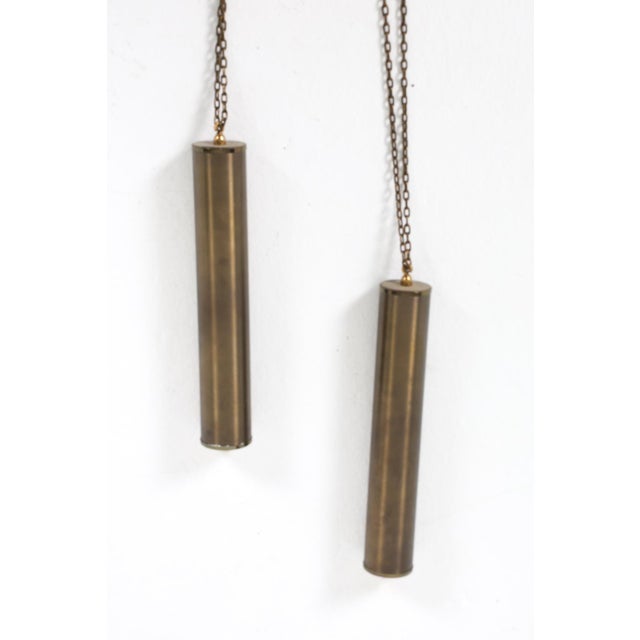 Brass 1960s German Oak & Brass Wall Clock For Sale - Image 8 of 10